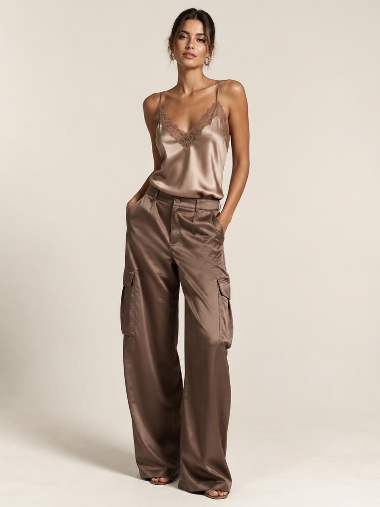 Satin Cargo & Cami Set
