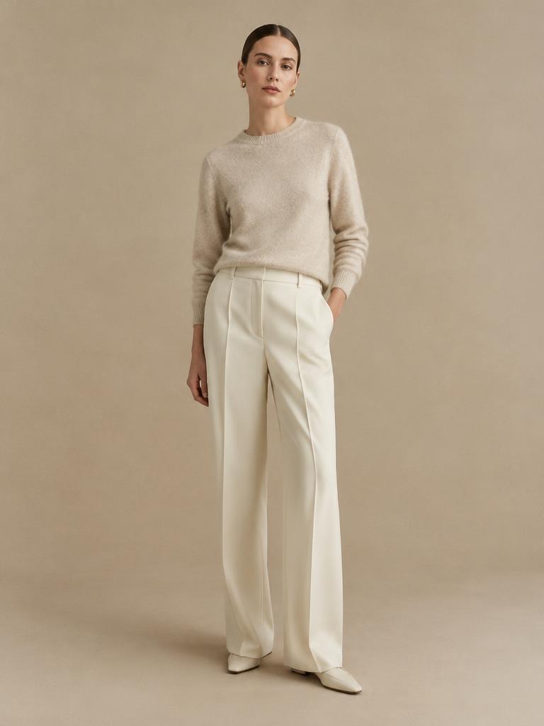 Cashmere-Blend Crewneck