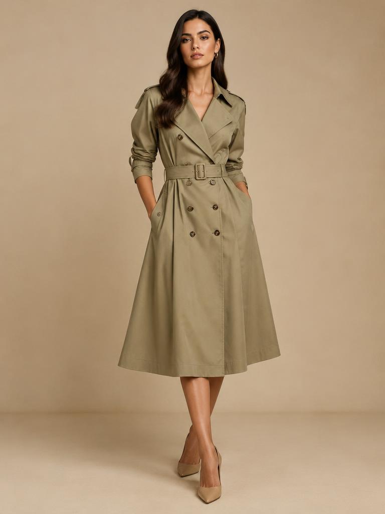 Belted Trench Dress